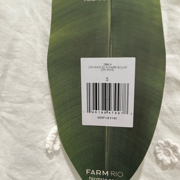 NWT Off-White 3d Flowers Cotton Blouse S - Picture 8 of 8